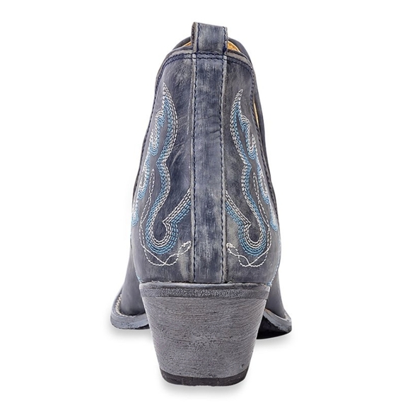 NWT Myra Leather Dusty Blue Boots - Picture 4 of 8